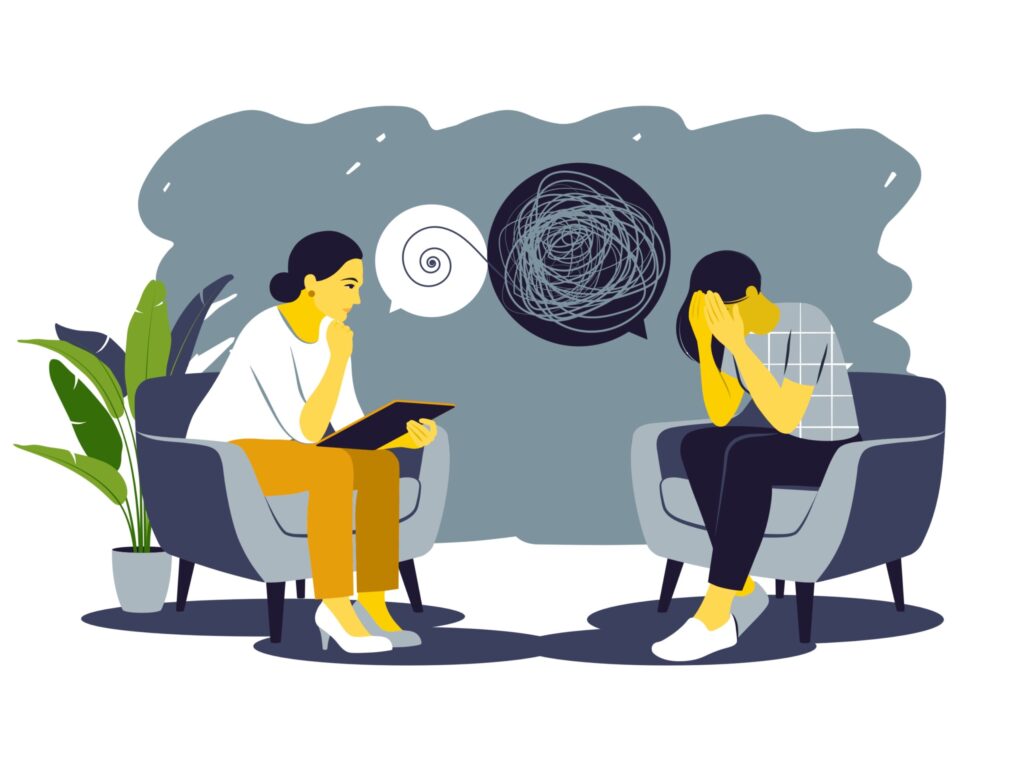 imagem de uma psicoterapia individual presencial